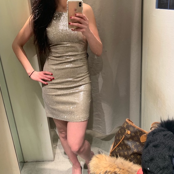Sequin silver Zara dress - Picture 3 of 4